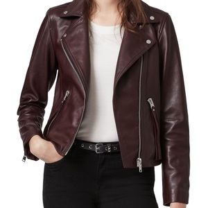 Allsaints dalby leather biker jacket
